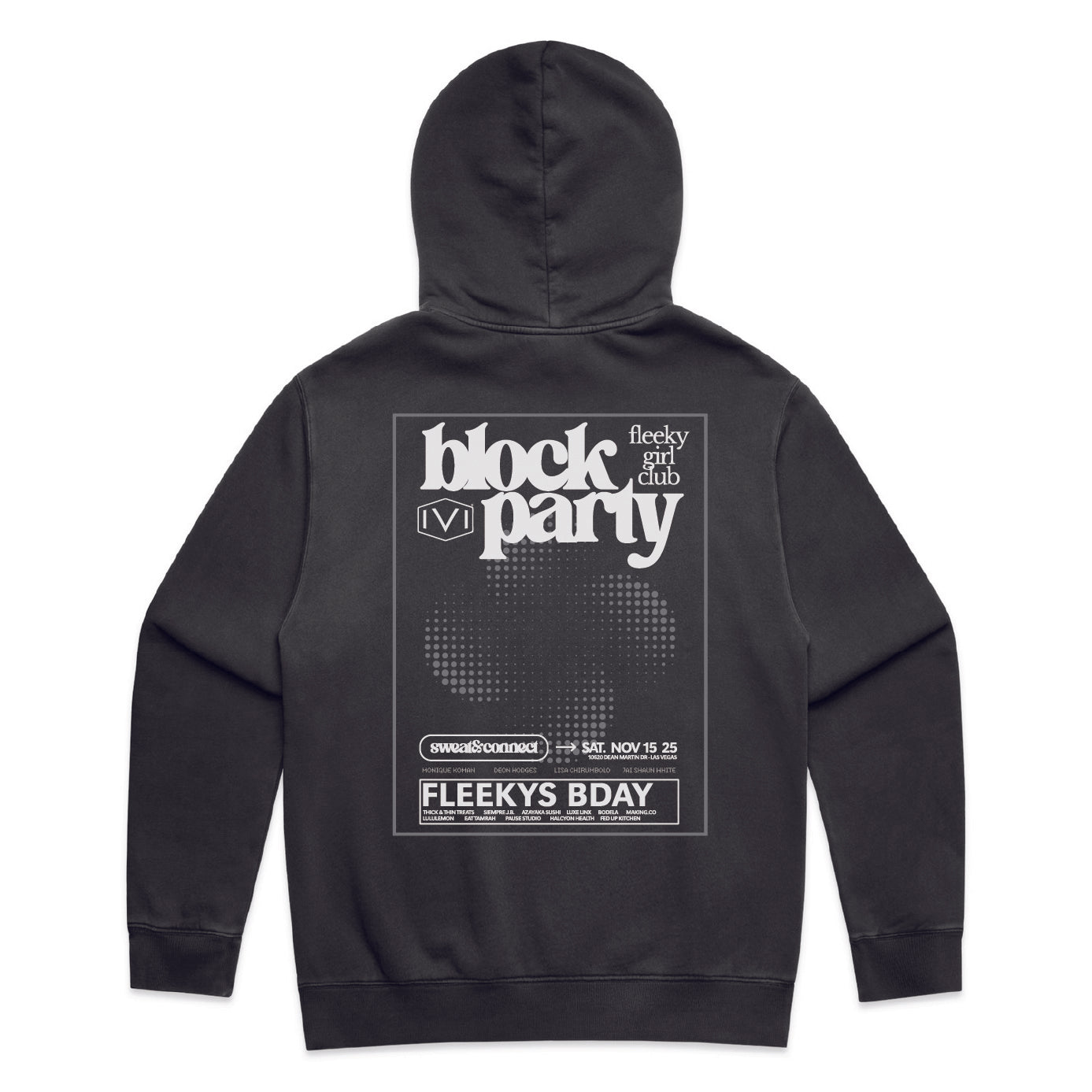 IVI x Fleeky Girl Club "Block Party" Hoodie : Faded Blk